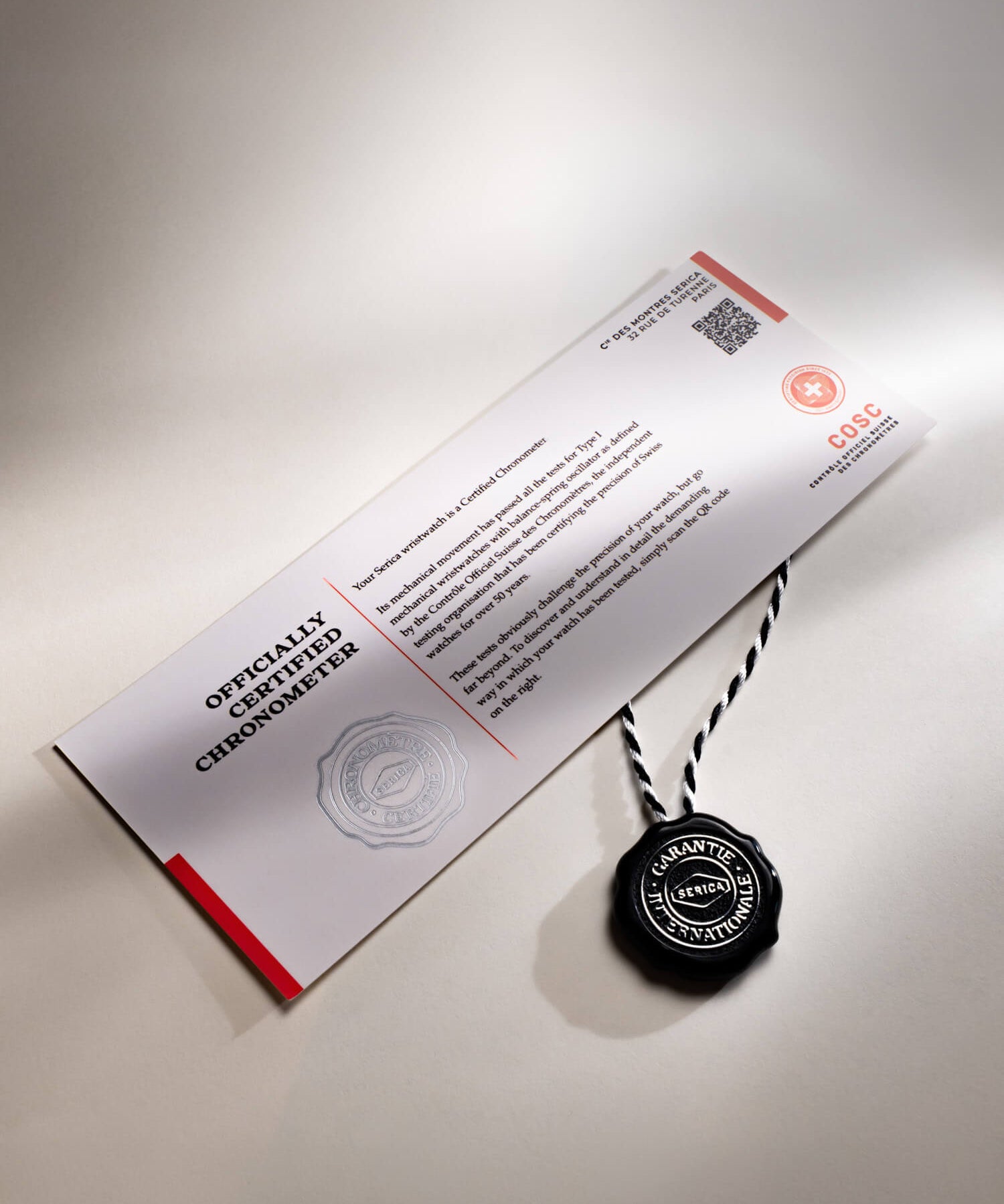Certificat COSC SERICA
