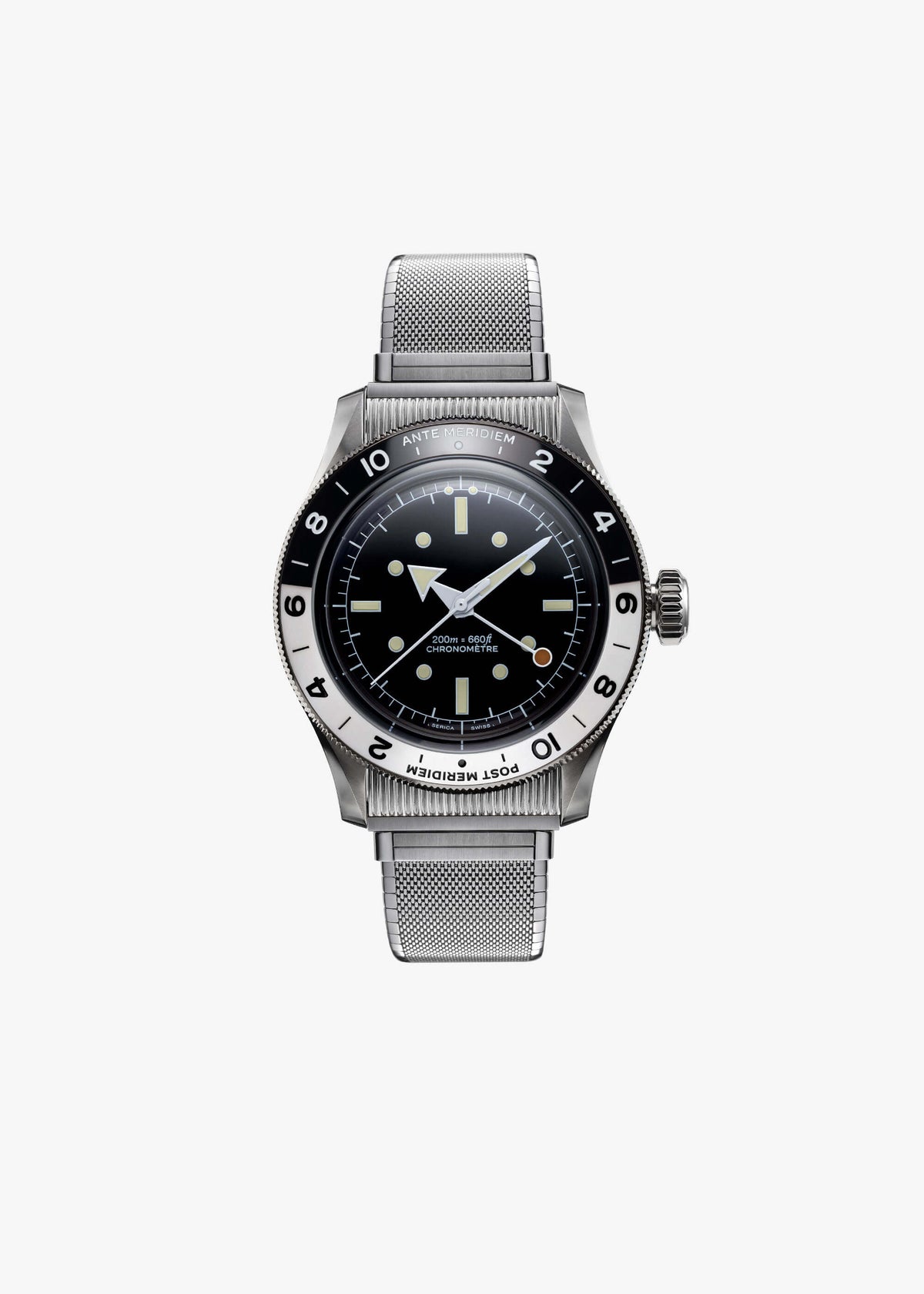 SERICA 8315-1 GMT Enamel Black