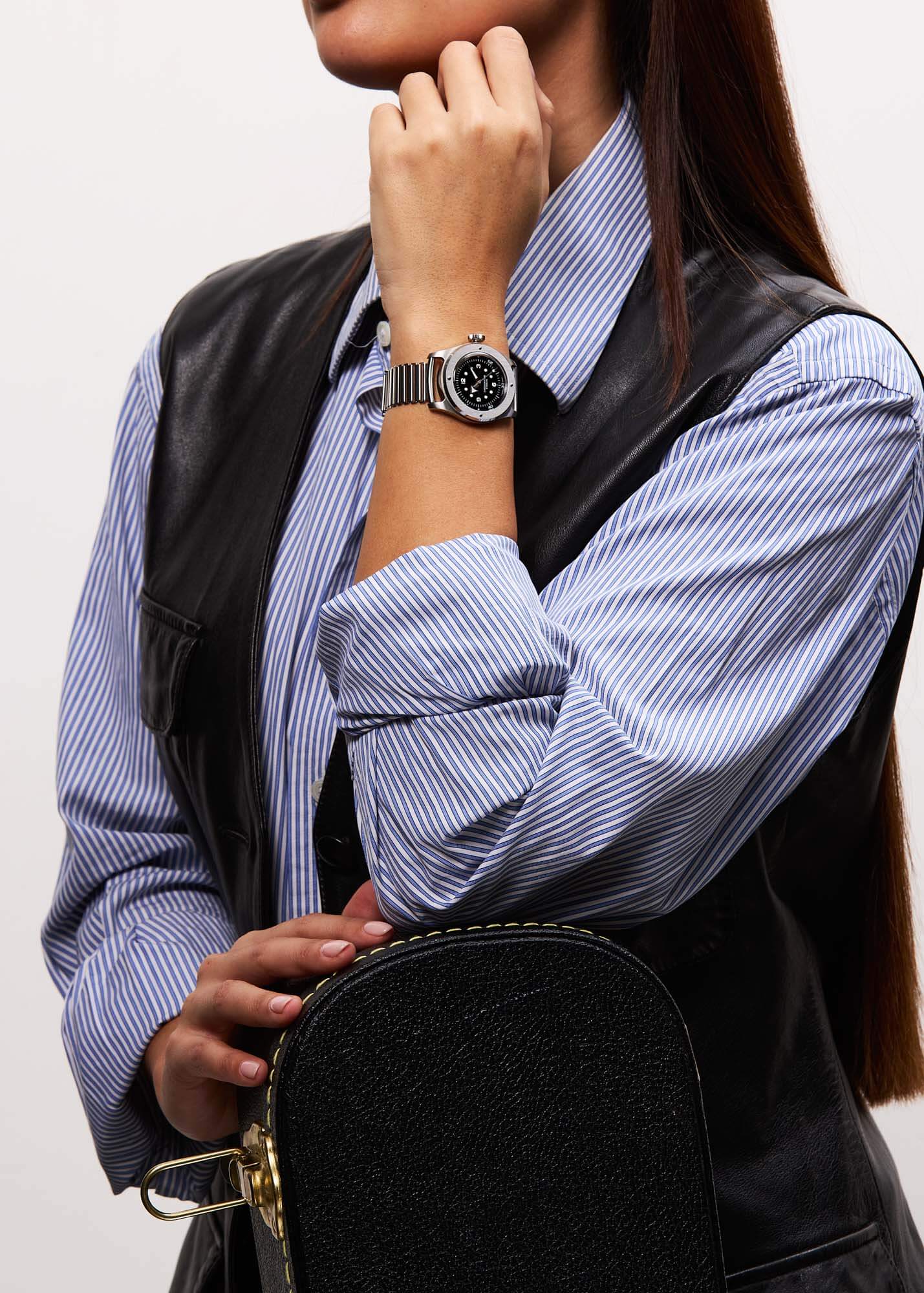 Serica Watches - Ref. 7505 - Emaille-Schwarz