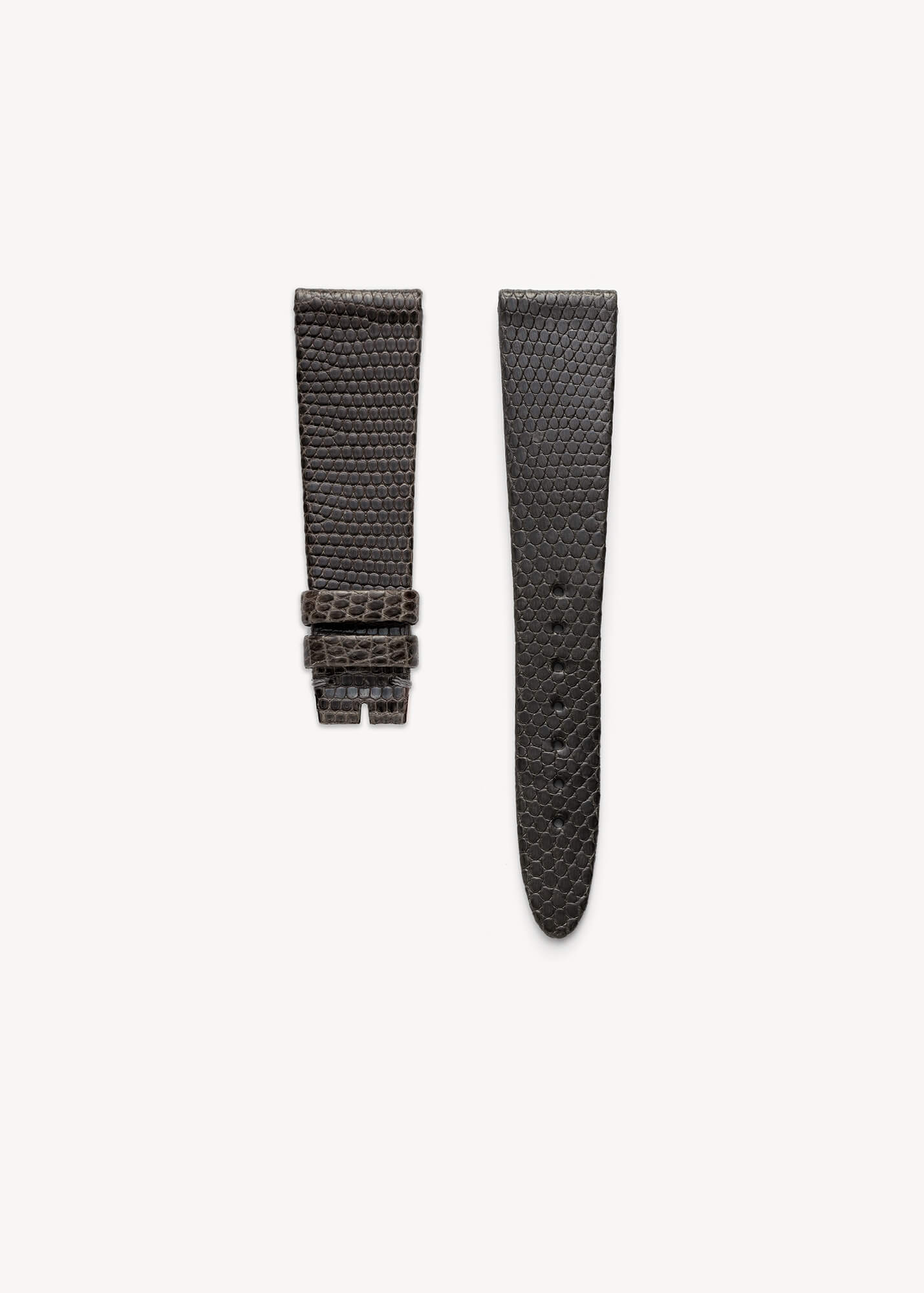 Serica Watches - Bracelet SERICA cuir lézard gris sans boucle 20mm