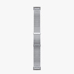 Serica Watches - Bracelet acier SERICA Expédition. Vue de dos du bracelet et de la structure renforcée de lames pliées 20mm.