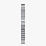 Serica Watches - Bracelet acier SERICA Expédition. Vue de dos du bracelet et de la structure renforcée de lames pliées 20mm.